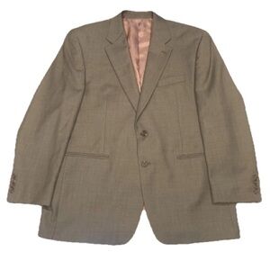 Vintage Ralph Lauren Men's 44R Taupe Single Vent 2 Button Blazer